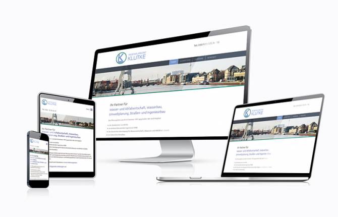 Ingenieurbüro Klutke - Responsive Webdesign
