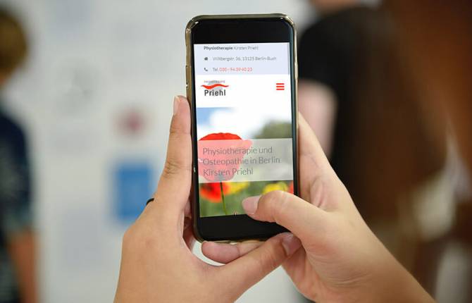 Physiotherapie Priehl - Website mobil