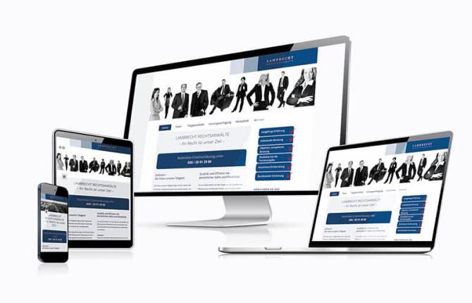 Rechtsanwaltskanzlei Lambrecht - Responsive Website