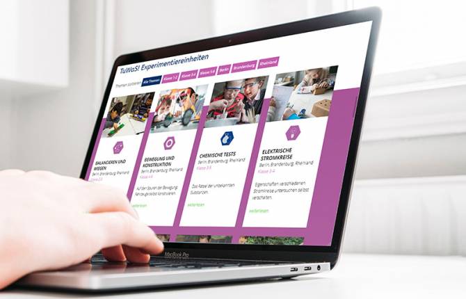 TuWaS! - Website Ausschnitt