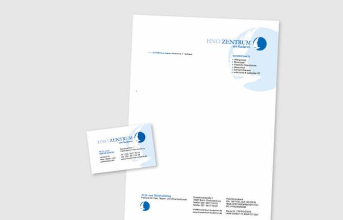 Briefbogen und Visitenkarte