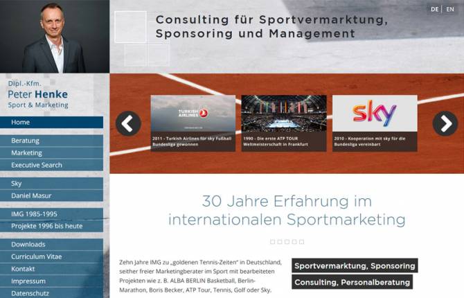 Peter Henke - responsive Website