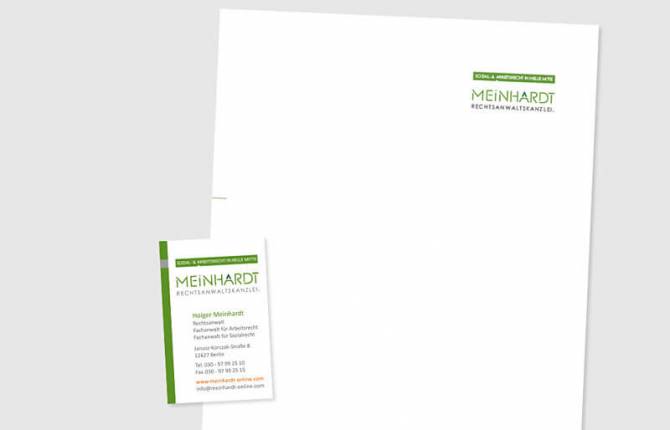 Briefbogen und Visitenkarte